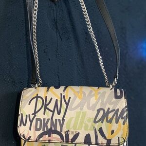 DKNY Graffiti Print Crossbody Bag